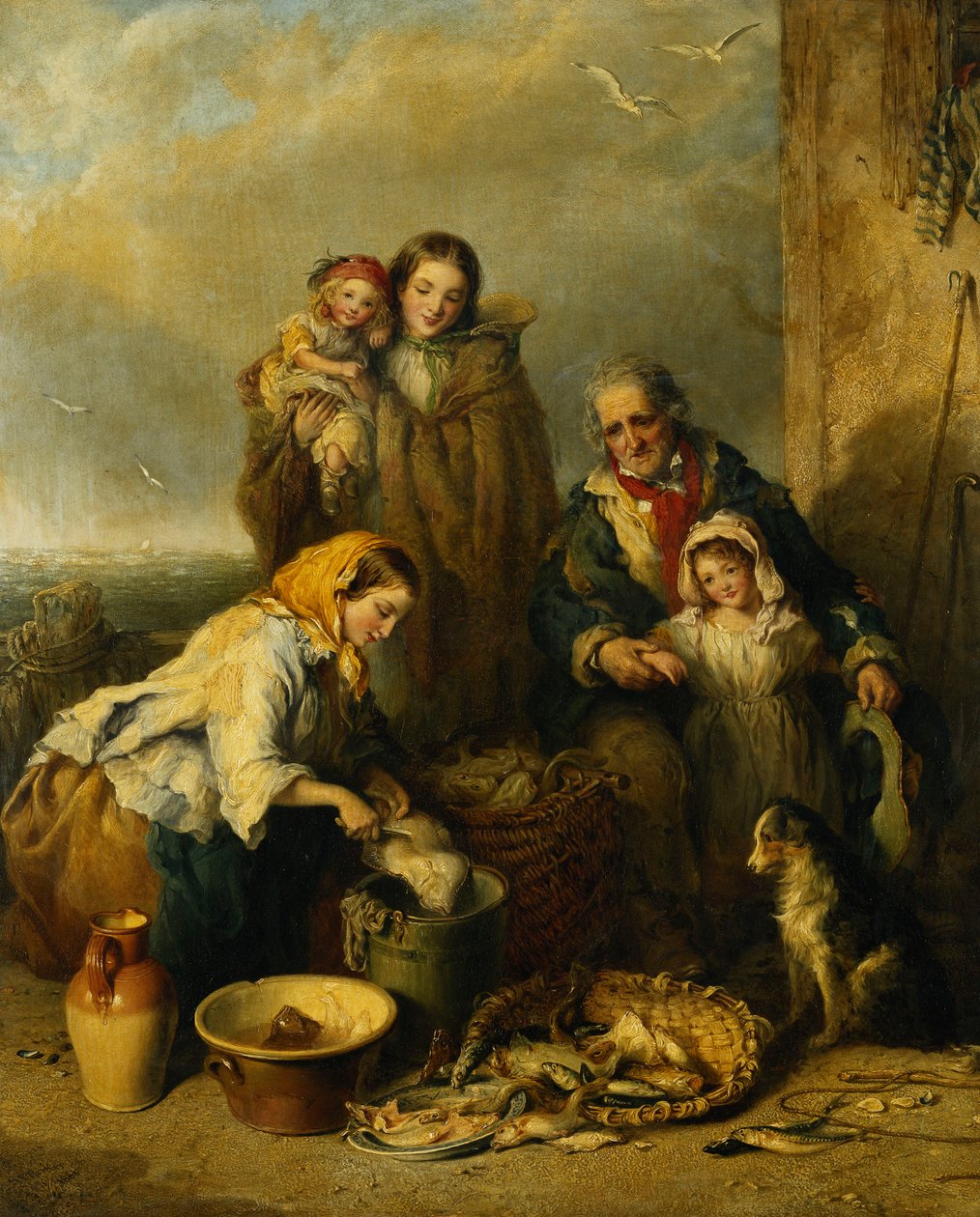 Fiskarens familj, 1861 av Henry Perlee Parker