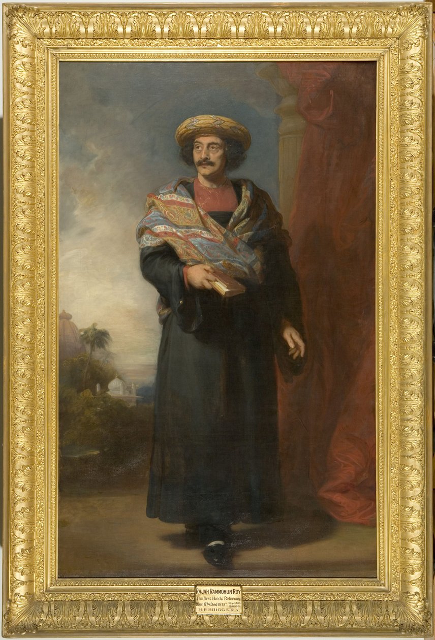 Porträtt av Rammohun Roy (1774-1833) 1832 (olja på duk) av Henry Perronet Briggs