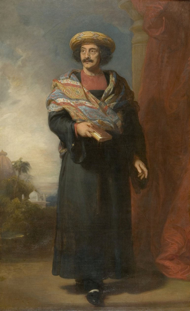 Porträtt av Rammohun Roy (1774-1833) 1832 (olja på duk) av Henry Perronet Briggs
