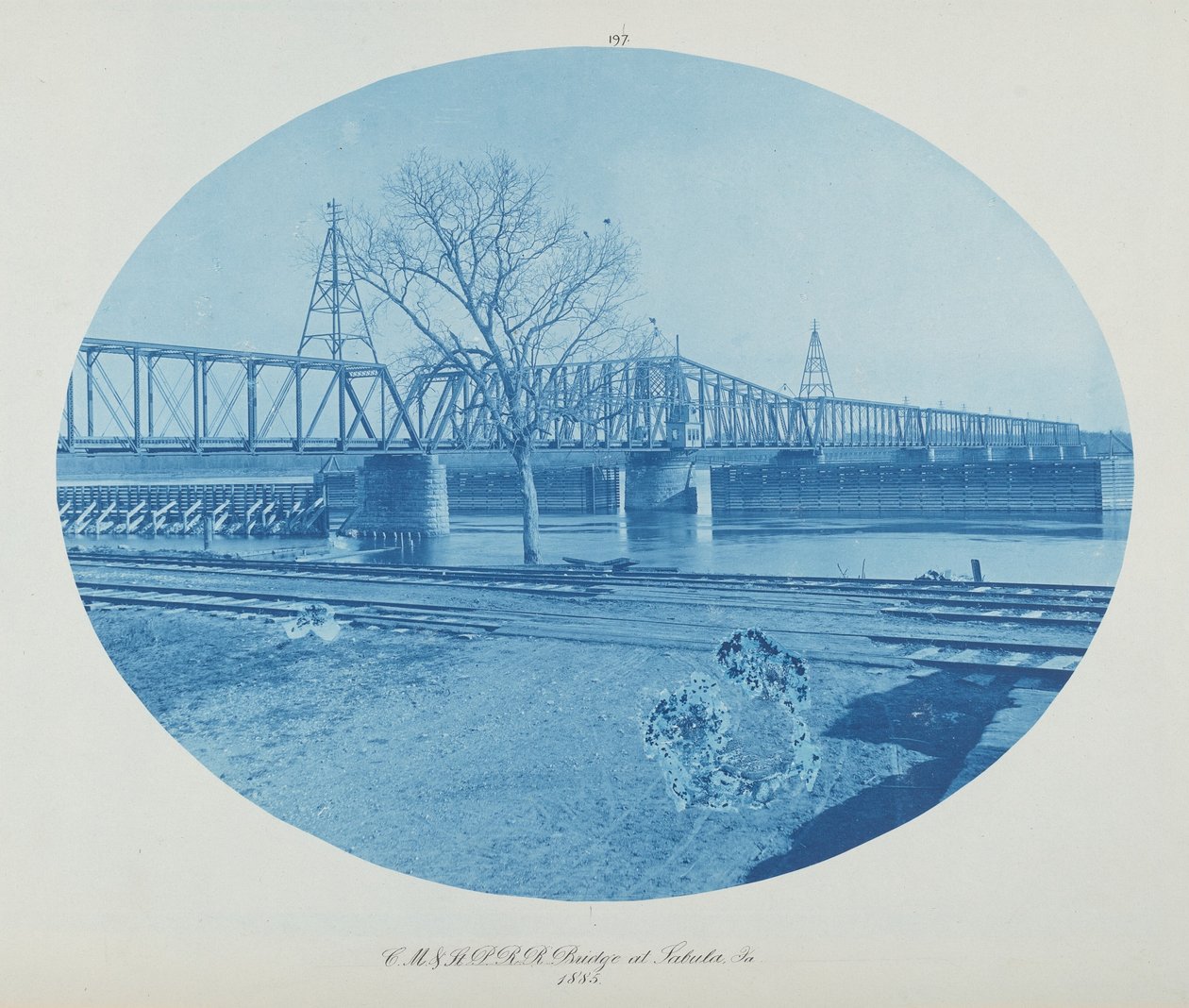 CENTIMETER. & St. Louis P. RR-bron vid Sabula, Ia. av Henry Peter Bosse
