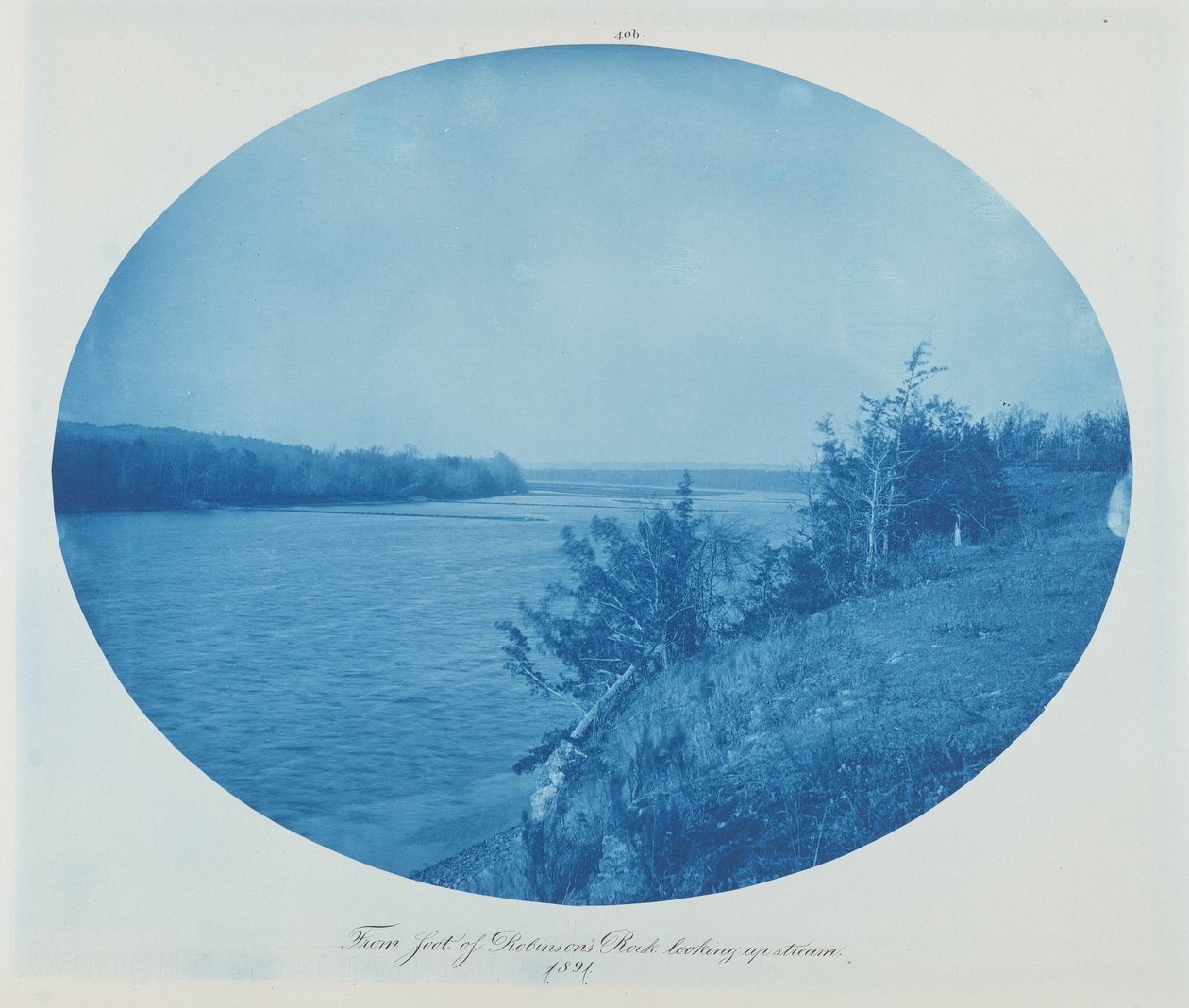 Från foten av Robinsons klippa uppströms,1891 (foto) av Henry Peter Bosse