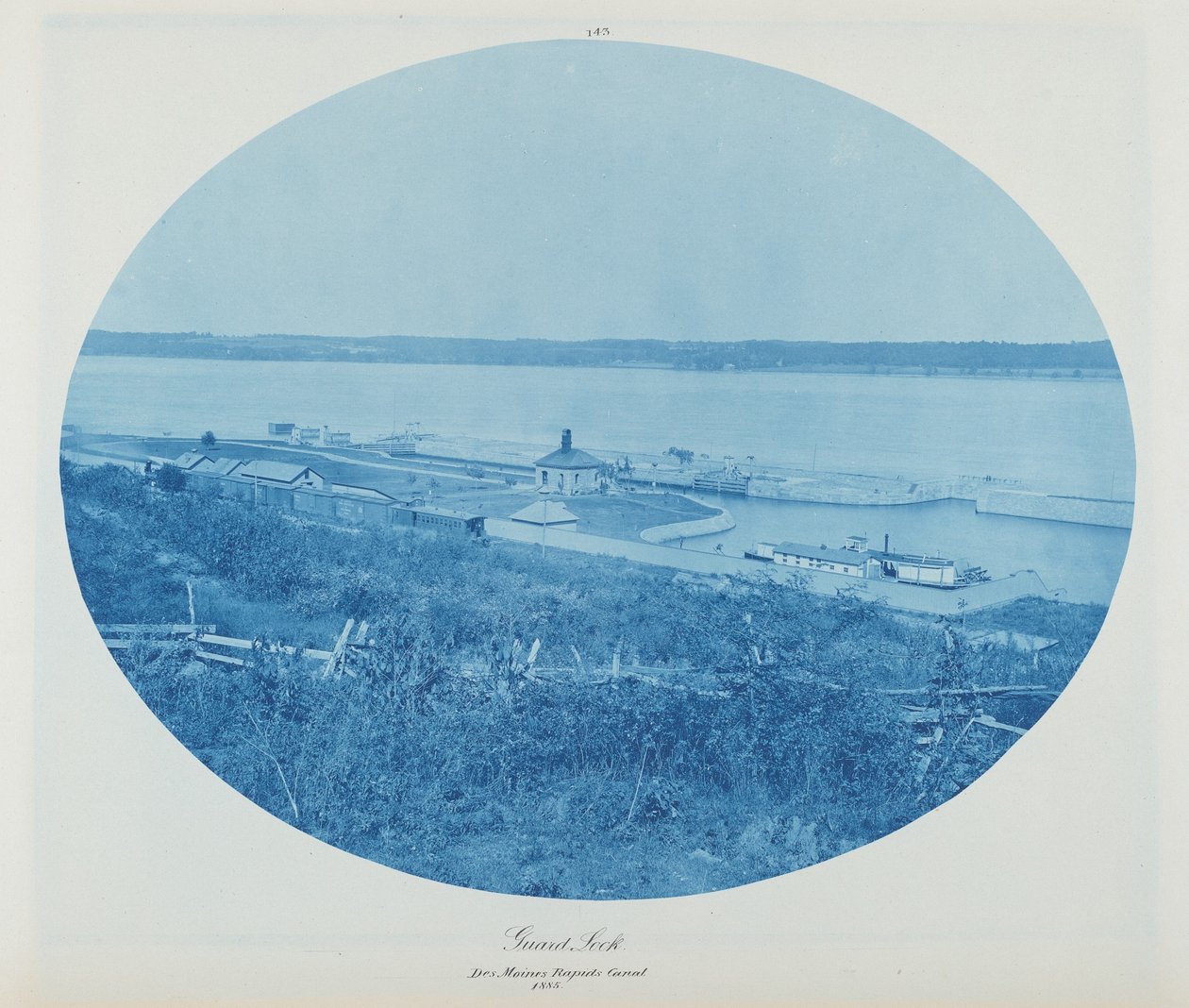 Guard Rock, Des Moines Rapids Canal L.W.,1885 (foto) av Henry Peter Bosse