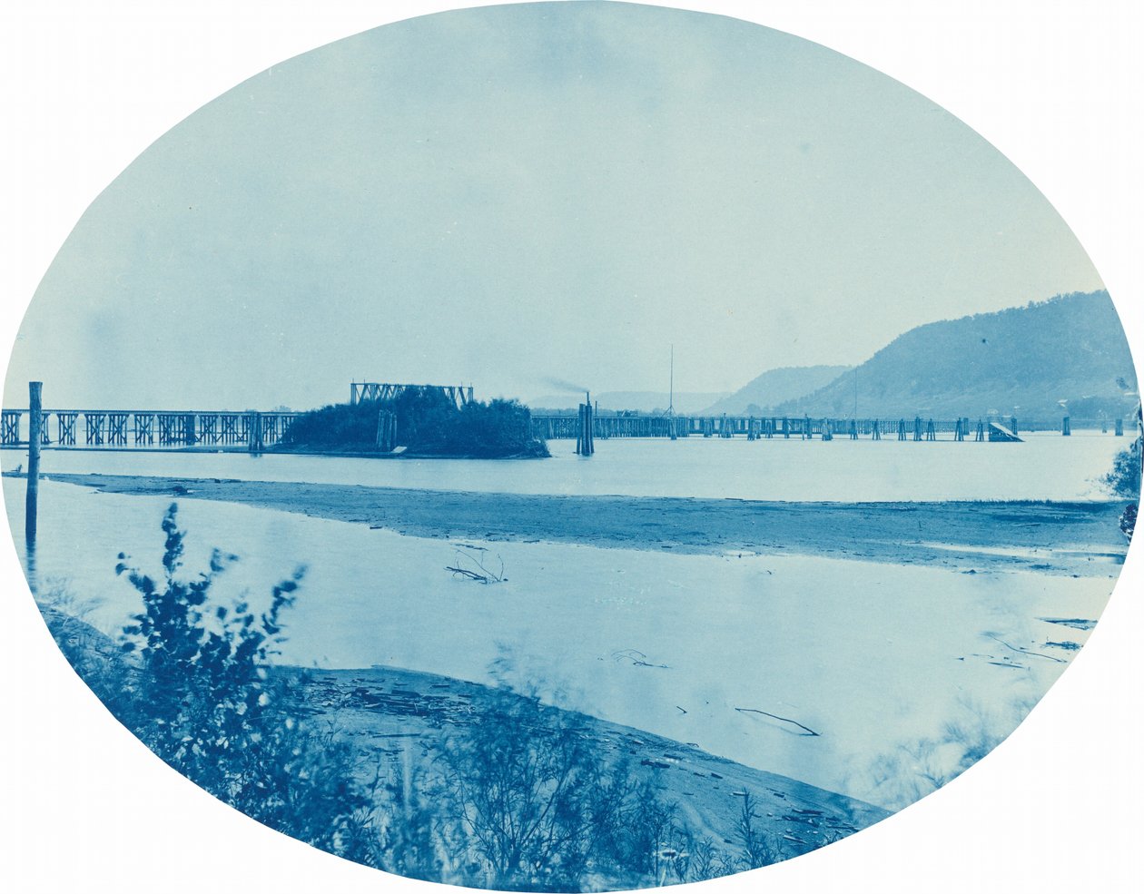 Pontoon Bridge vid Reads Landing, Mn. av Henry Peter Bosse