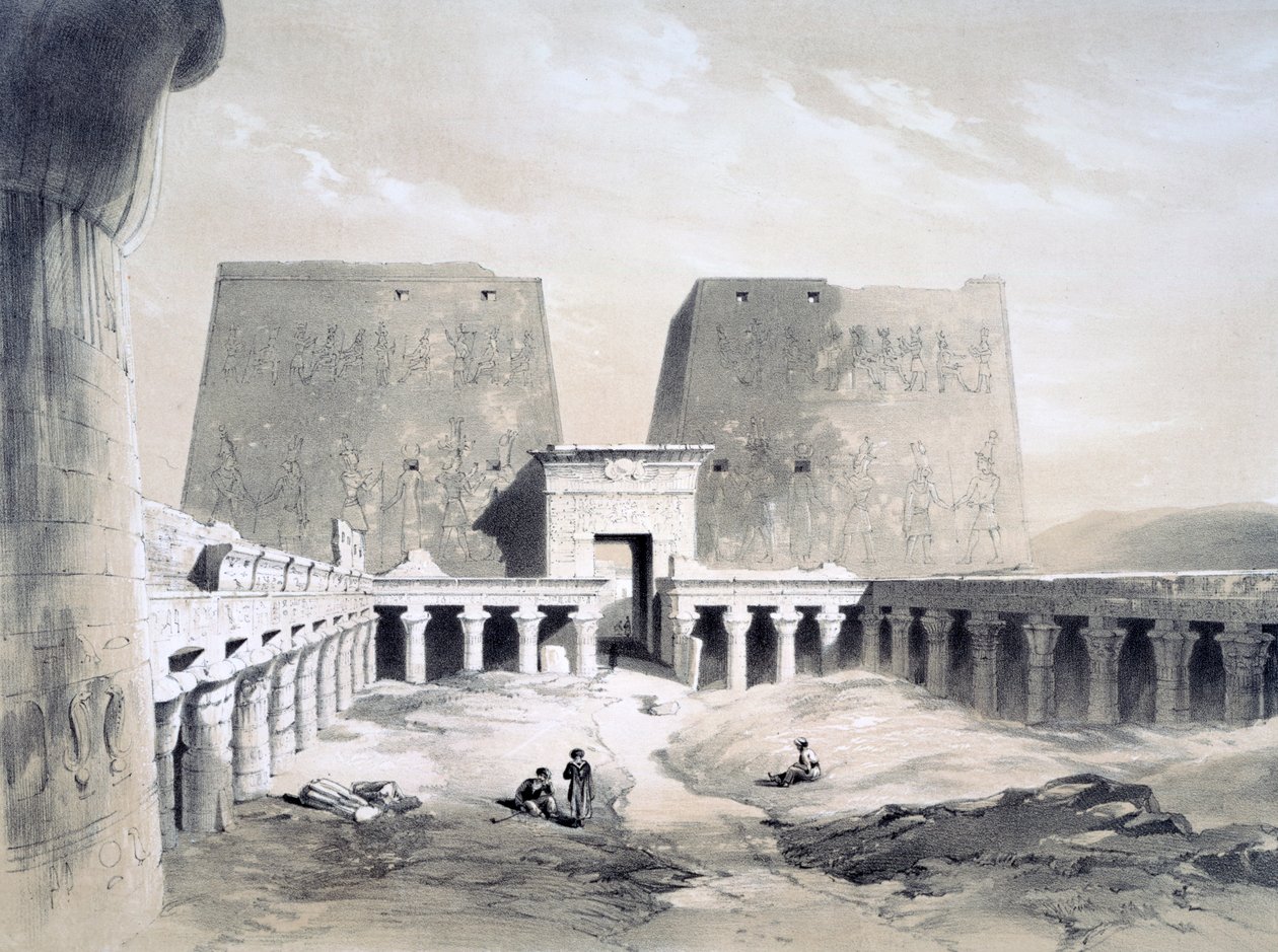 Edfou, 1800-talet av Henry Pilleau