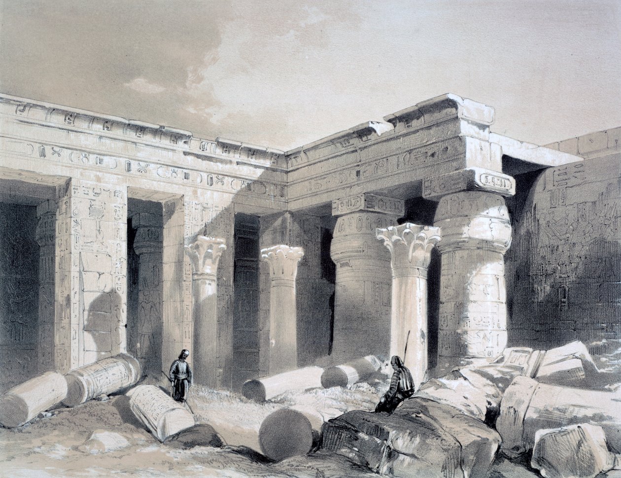 Medinet Abou, Thebe, Egypten, 1800-talet av Henry Pilleau