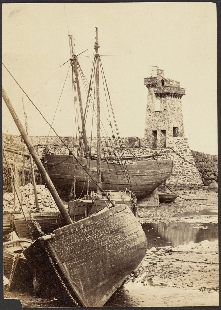 [Båtar i en hamn] av Henry Pollock