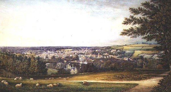 Guildford från sydväst av Henry Prosser