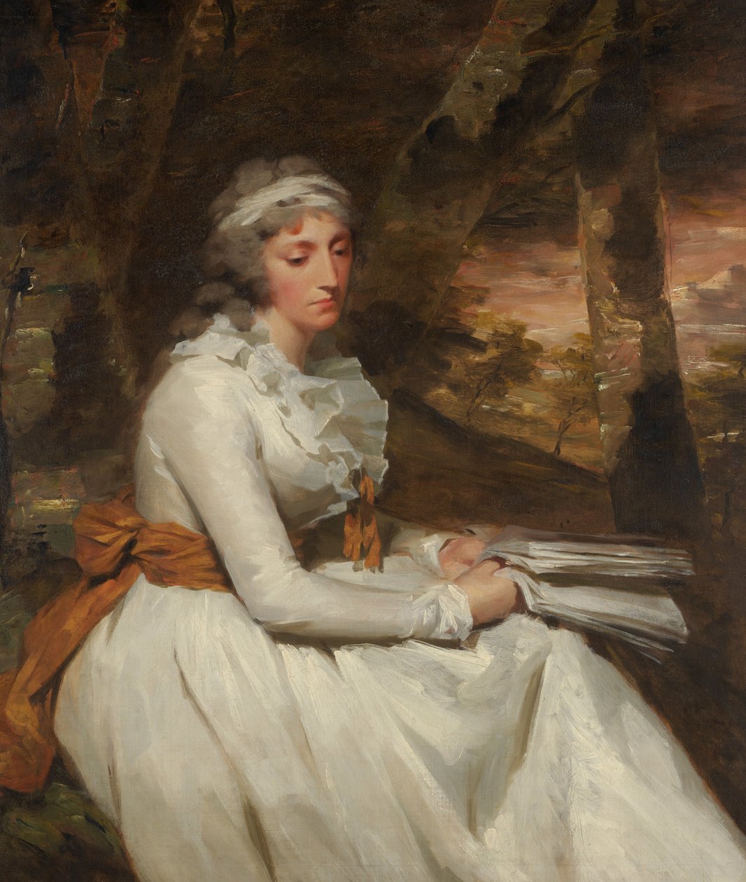 Mrs Richard Alexander Oswald Louisa Johnston, född ca 1760, död 1797, ca. 1794. av Henry Raeburn