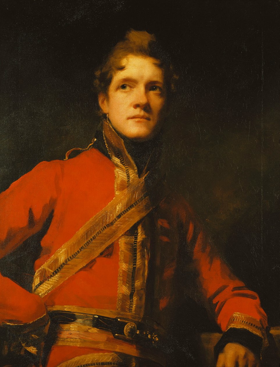 Porträtt av överstelöjtn Morrison från 7:e dragongardet, halvlängd, i uniform av Henry Raeburn