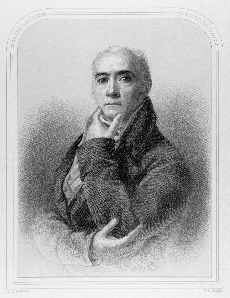 Porträtt av Sir Henry Raeburn (1756-1823), graverad av T.W. Riddare (se även 68024) av Henry Raeburn