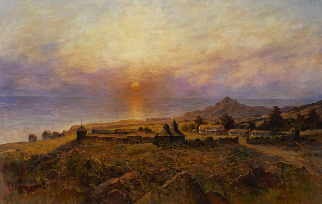 Fort Ross. Rysk-amerikanska kompaniets uppgörelse, ca. 1880 av Henry Raschen