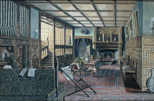 Interiören av Hall Place, Leigh, nära Tonbridge av Henry Robert Robertson