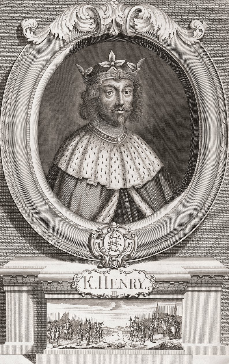 Henrik III, kung av England. Porträtt av Henry Roberts