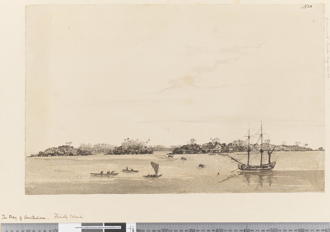 Sida 24 The Bay of Amsterdam, Friendly Islands, 1768-75 (wc) av Henry Roberts