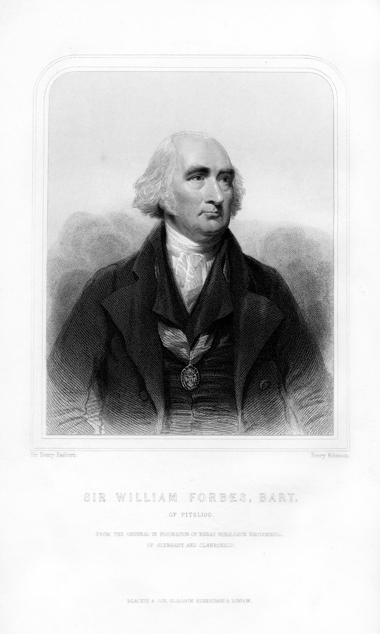 Sir William Forbes från Pitsligo, 6:e baronet, skotsk bankir, 1870. av Henry Robinson