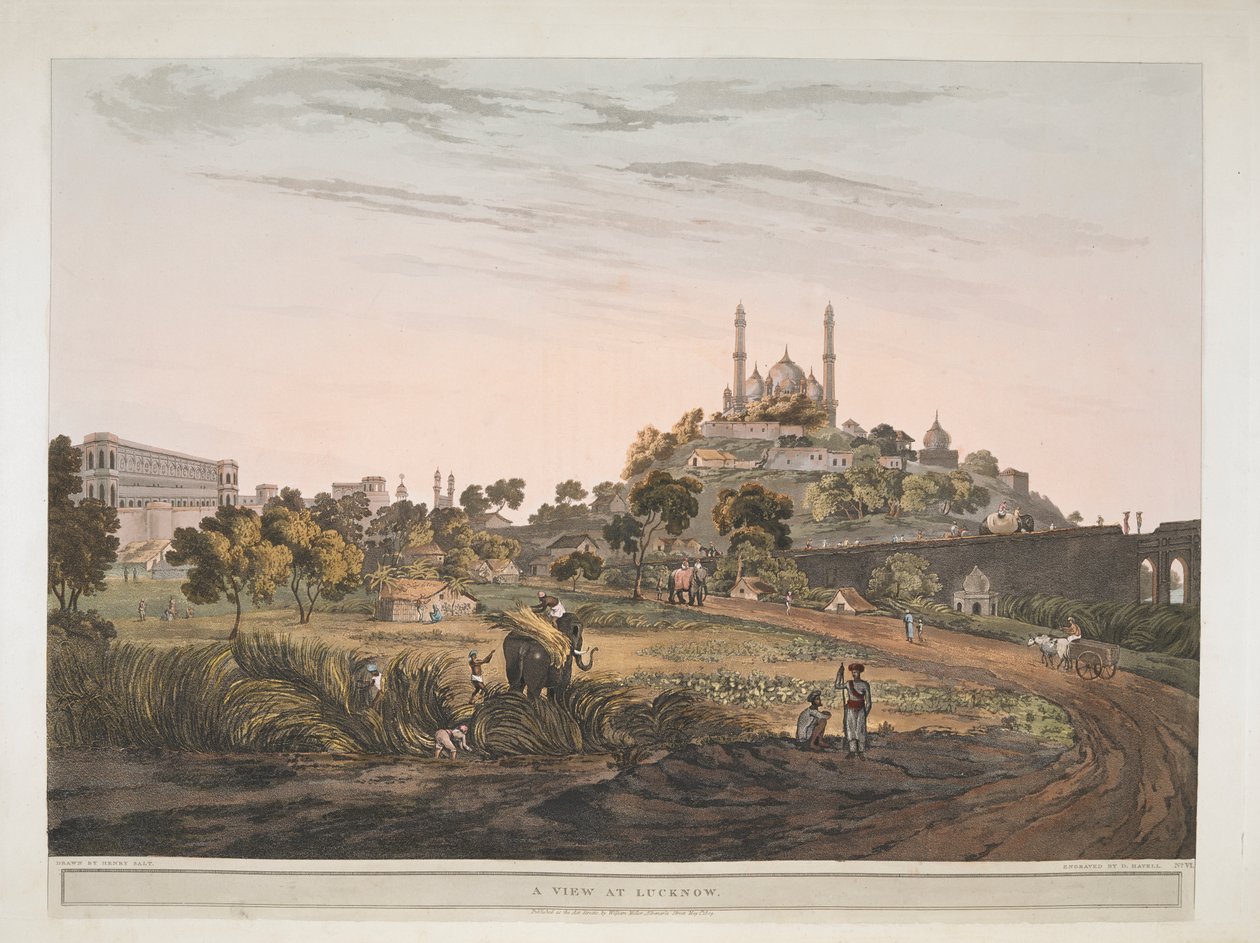 Utsikt över Lucknow, Indien 1809 av Henry Salt