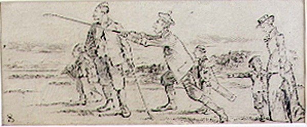 The Unlucky Drive, illustration från tidningen Graphic, utgiven ca 1870 (litografi). av Henry Sandercock
