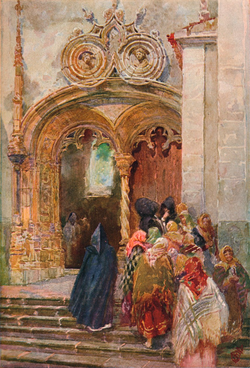 Södra dörren till Matrix Church, Ponta Delgada, 1899 av Henry Sandham