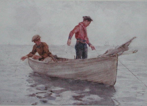 Pojkar som fiskar utanför Newlyn av Henry Scott Tuke