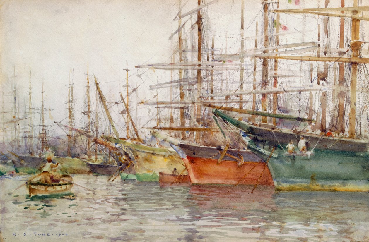 Genuas hamn, 1904 av Henry Scott Tuke
