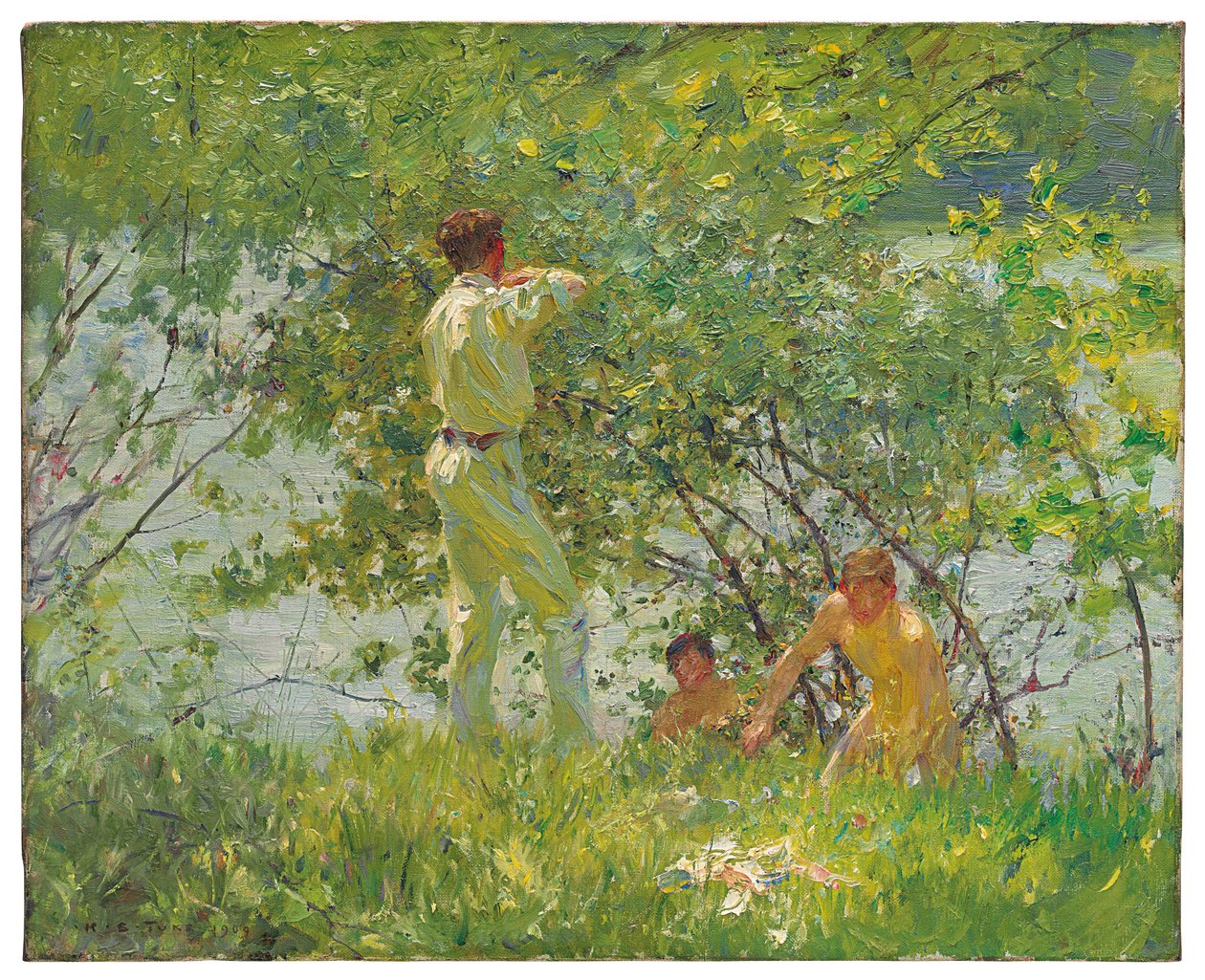 Lövrik juni 1909 av Henry Scott Tuke