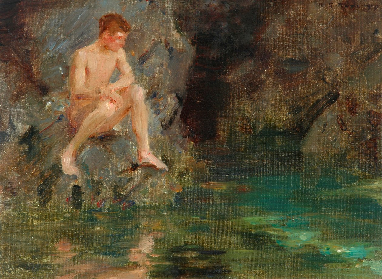 Porträtt av David Bone - Cornwall, 1913 av Henry Scott Tuke