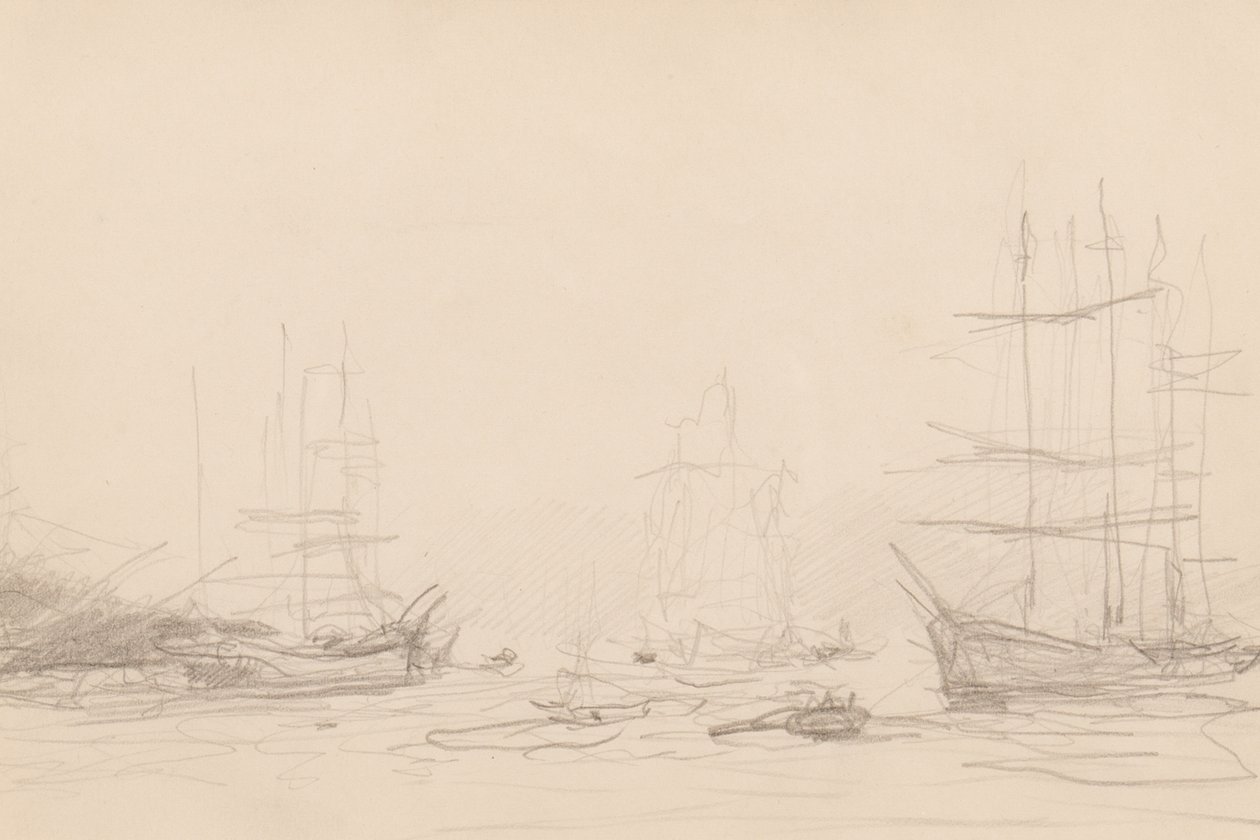 Frakt i Falmouth Harbor av Henry Scott Tuke