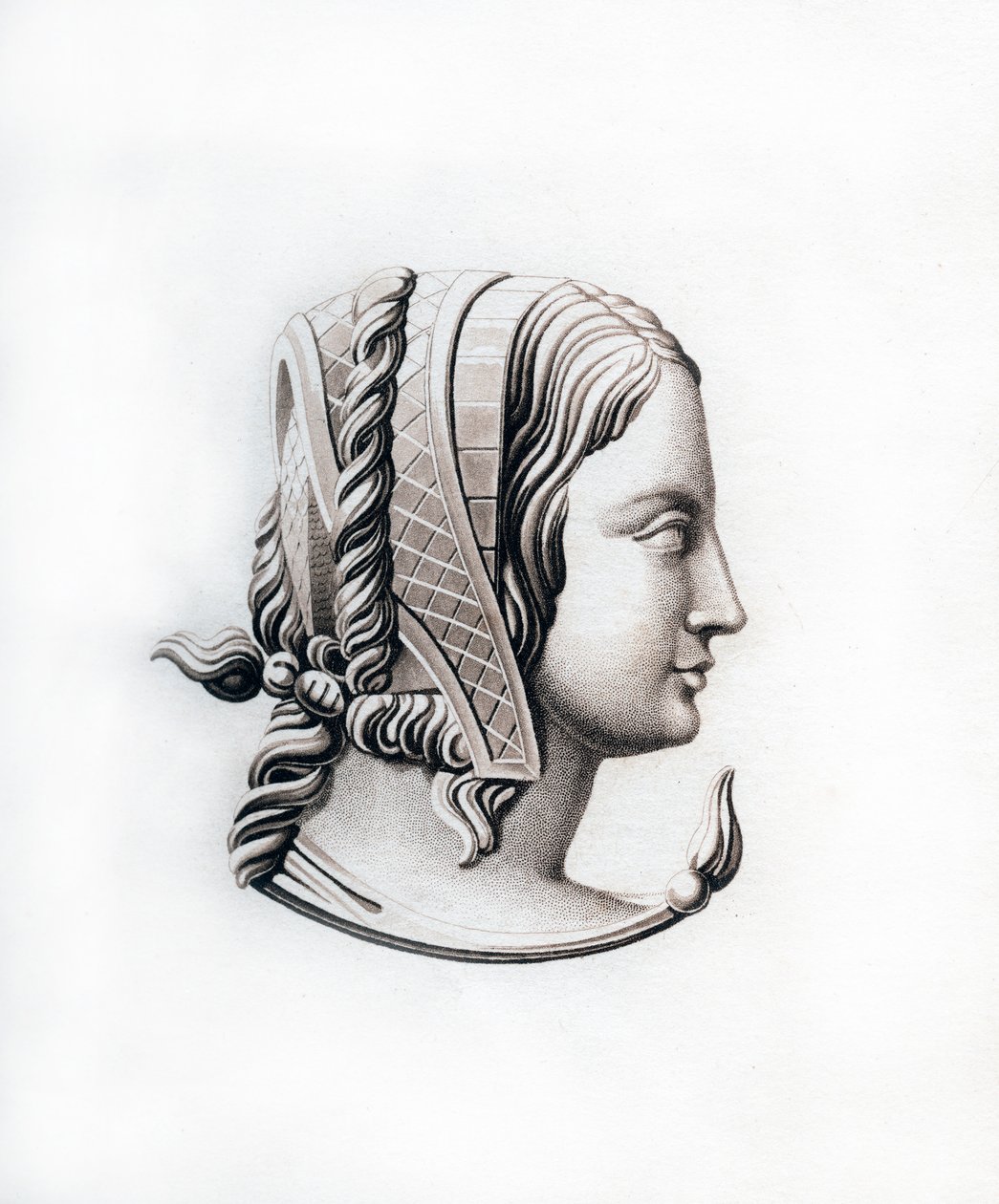 Huvudbonad, tidigt 1500-tal, 1843. av Henry Shaw