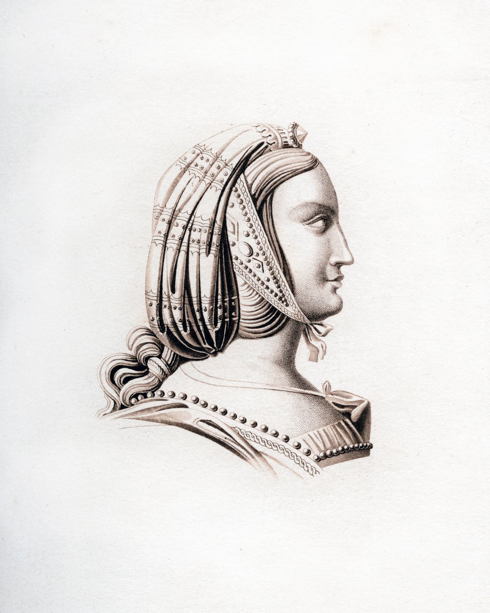 Huvudbonad, tidigt 1500-tal, 1843. av Henry Shaw