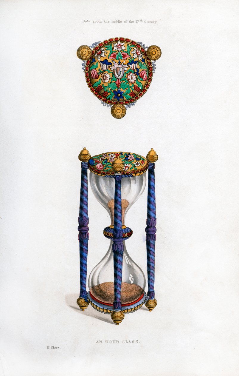 Timglas, mitten av 1600-talet, 1843. av Henry Shaw