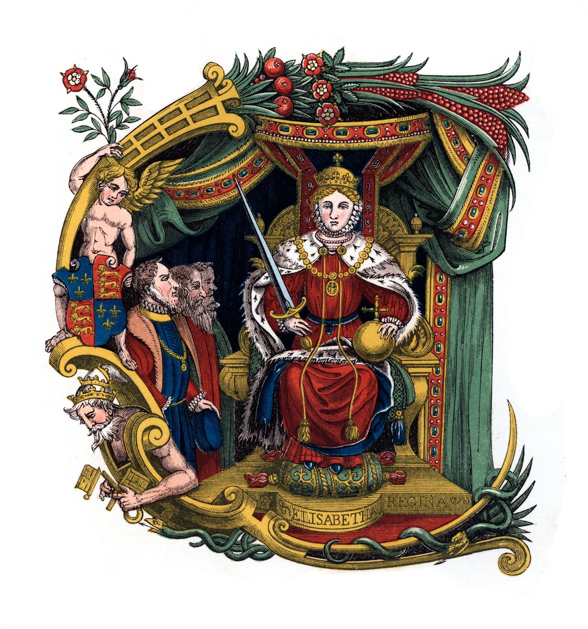 Inledande bokstav C, 1563, 1843. av Henry Shaw
