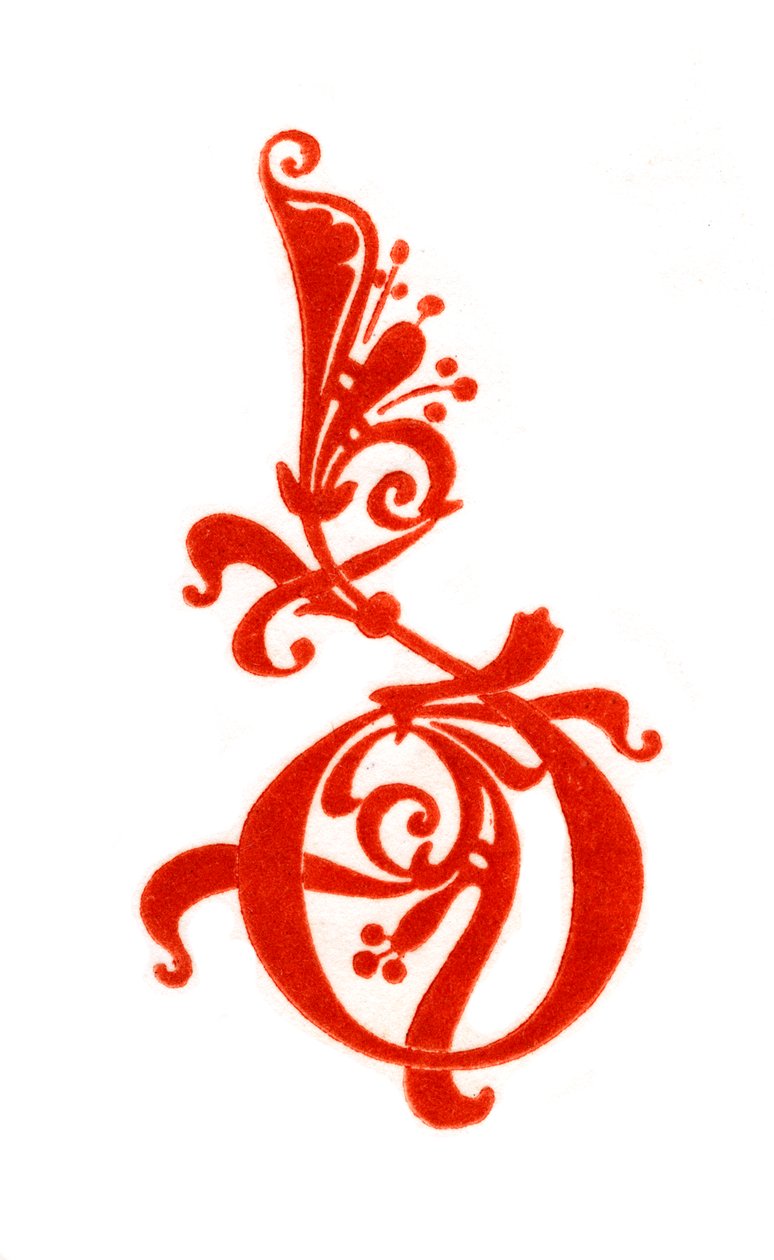 Inledande bokstav D, 900-talet, 1843. av Henry Shaw