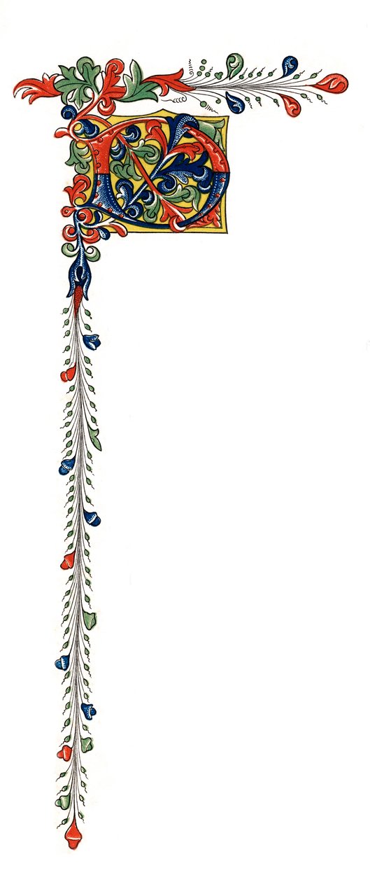 Inledande bokstav D, c1445, 1843. av Henry Shaw