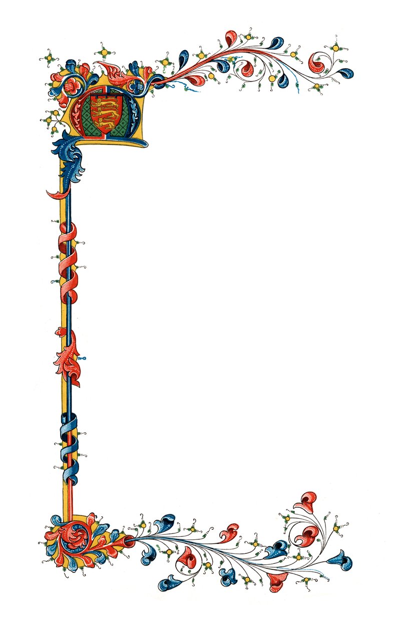 Inledande bokstav M, c1410, 1843. av Henry Shaw
