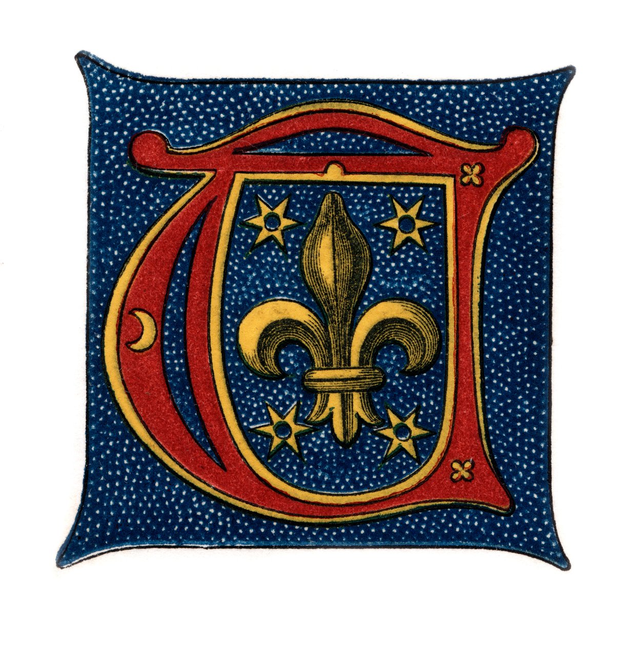 Inledande bokstav T, c1500-talet, 1843. av Henry Shaw