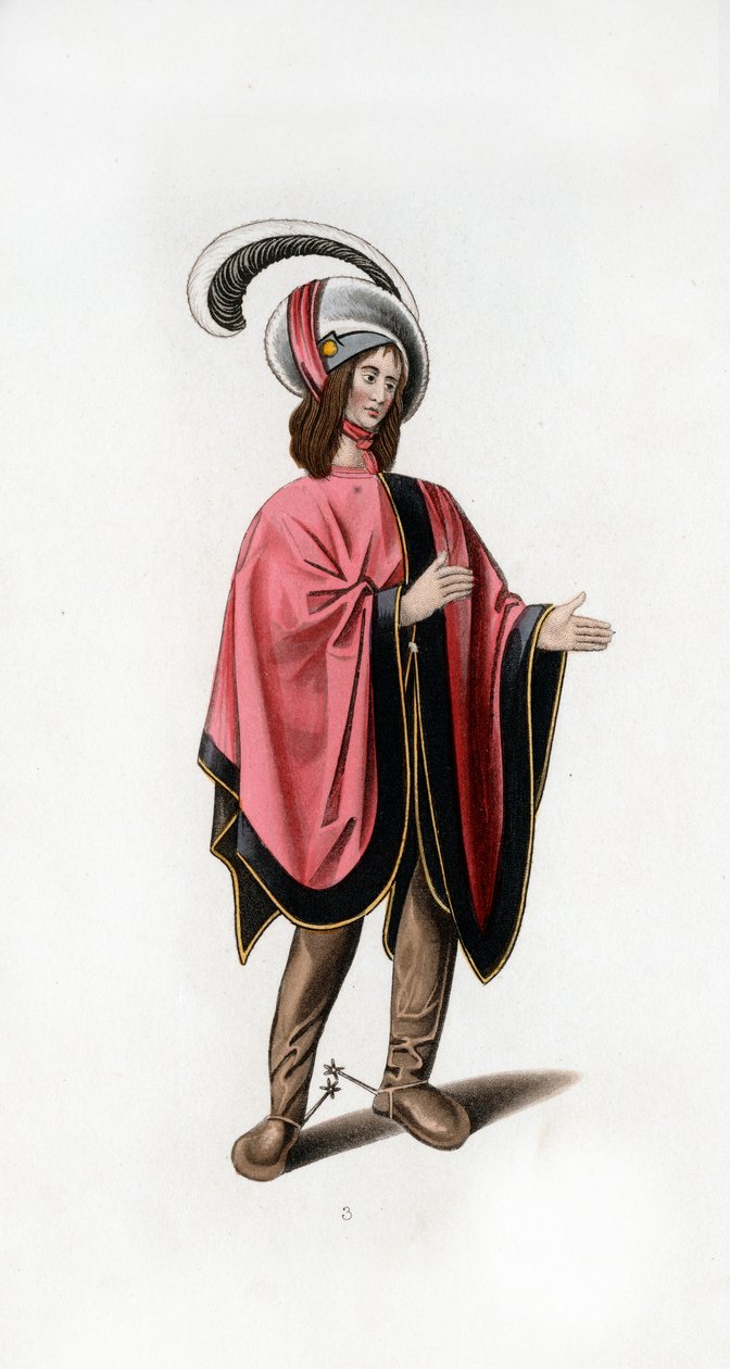 Mansklänning, c1480, 1843. av Henry Shaw