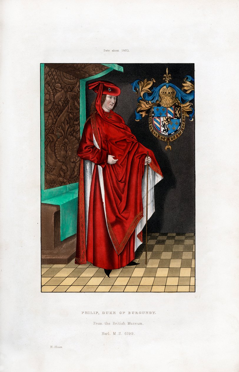 Filip, hertig av Bourgogne, c1460, 1843. av Henry Shaw