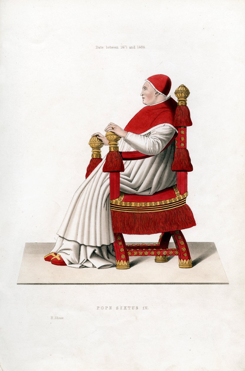 Påven Sixtus IV, 1471-1484, 1843. av Henry Shaw