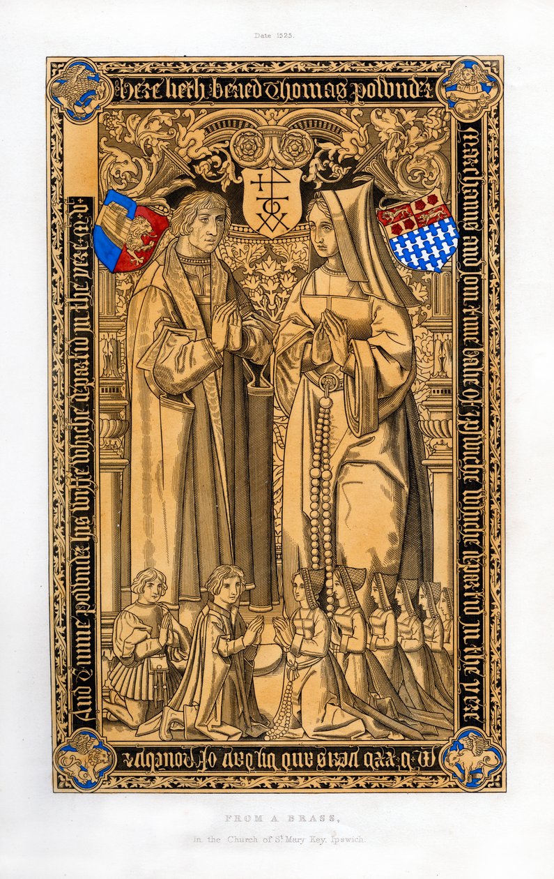 Thomas Pownder, köpman och fogde i Ipswich, 1525, 1843. av Henry Shaw