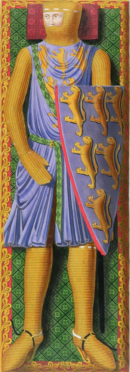 William Longespee, 1:e earl av Salisbury (d.1226) efter ett manuskript från mitten av 1200-talet i Cambridge University Library av Henry Shaw