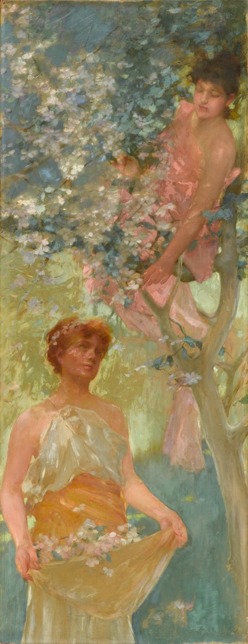 Among the Blossoms, mitten av 1880-talet (olja på duk) av Henry Siddons Mowbray