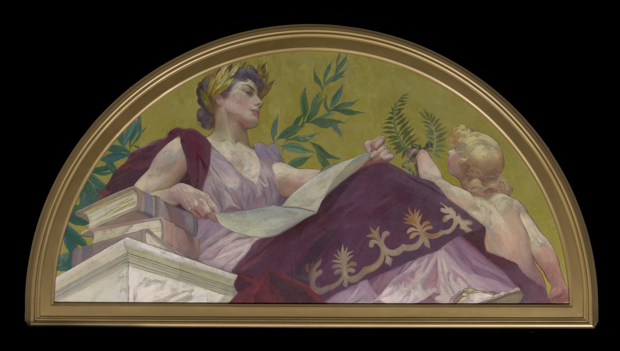 Litteraturmusa, 1893 av Henry Siddons Mowbray