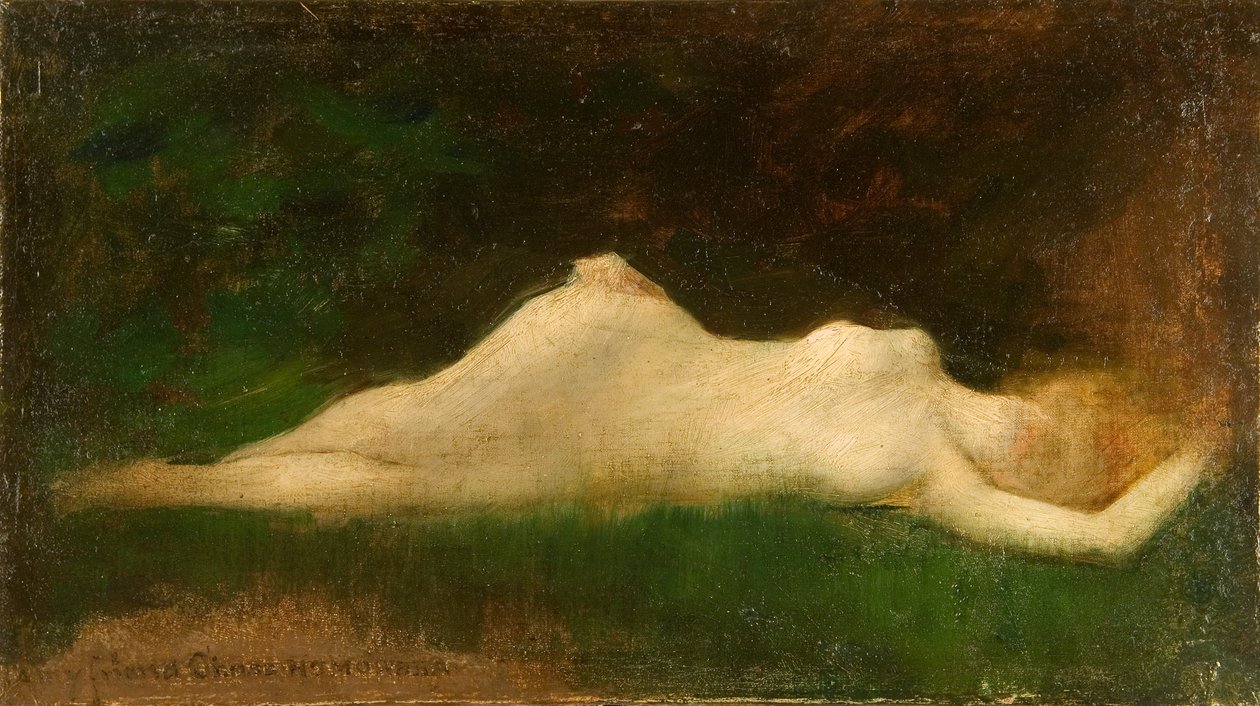 Nakenstudie (olja på duk) av Henry Siddons Mowbray