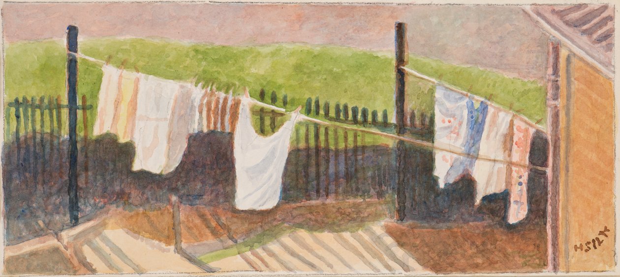 Rounton Road tvättlinor, ca 1930 av Henry Silk