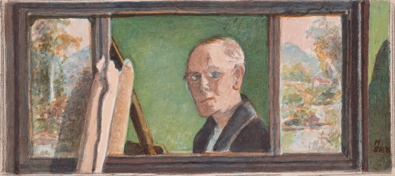 Självporträtt, ca 1930 av Henry Silk
