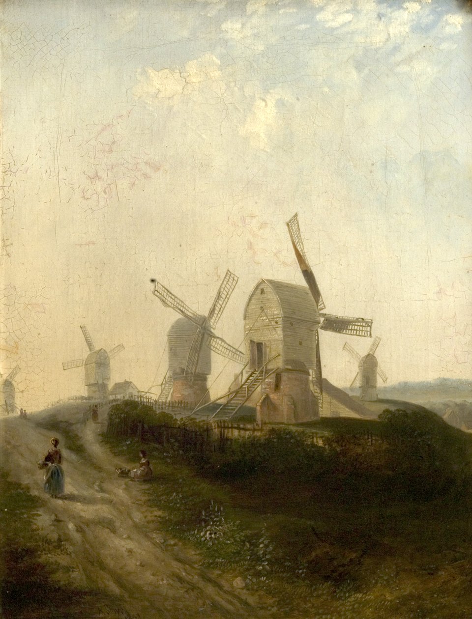Väderkvarnar på Nottingham Forest, 1847 av Henry Smyth