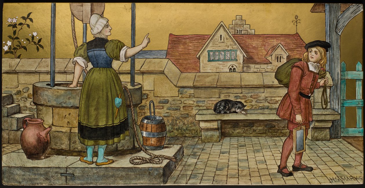 The Schoolboy, plakett föreställande en illustration från Shakespeares Seven Ages, Minton ware, Staffordshire, 1874 (emaljerad lergods) av Henry Stacey after Marks