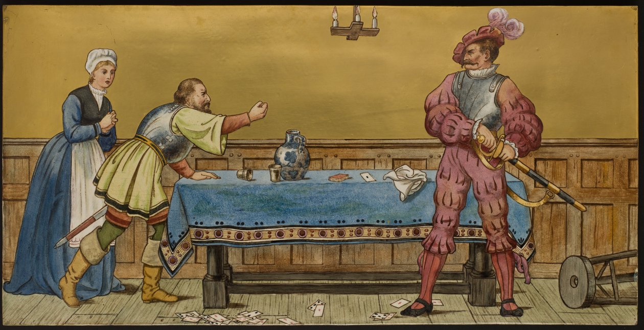 Soldaten, plakett föreställande en illustration från Shakespeares Seven Ages, Minton ware, Staffordshire, 1874 (emaljerat lergods) av Henry Stacey after Marks