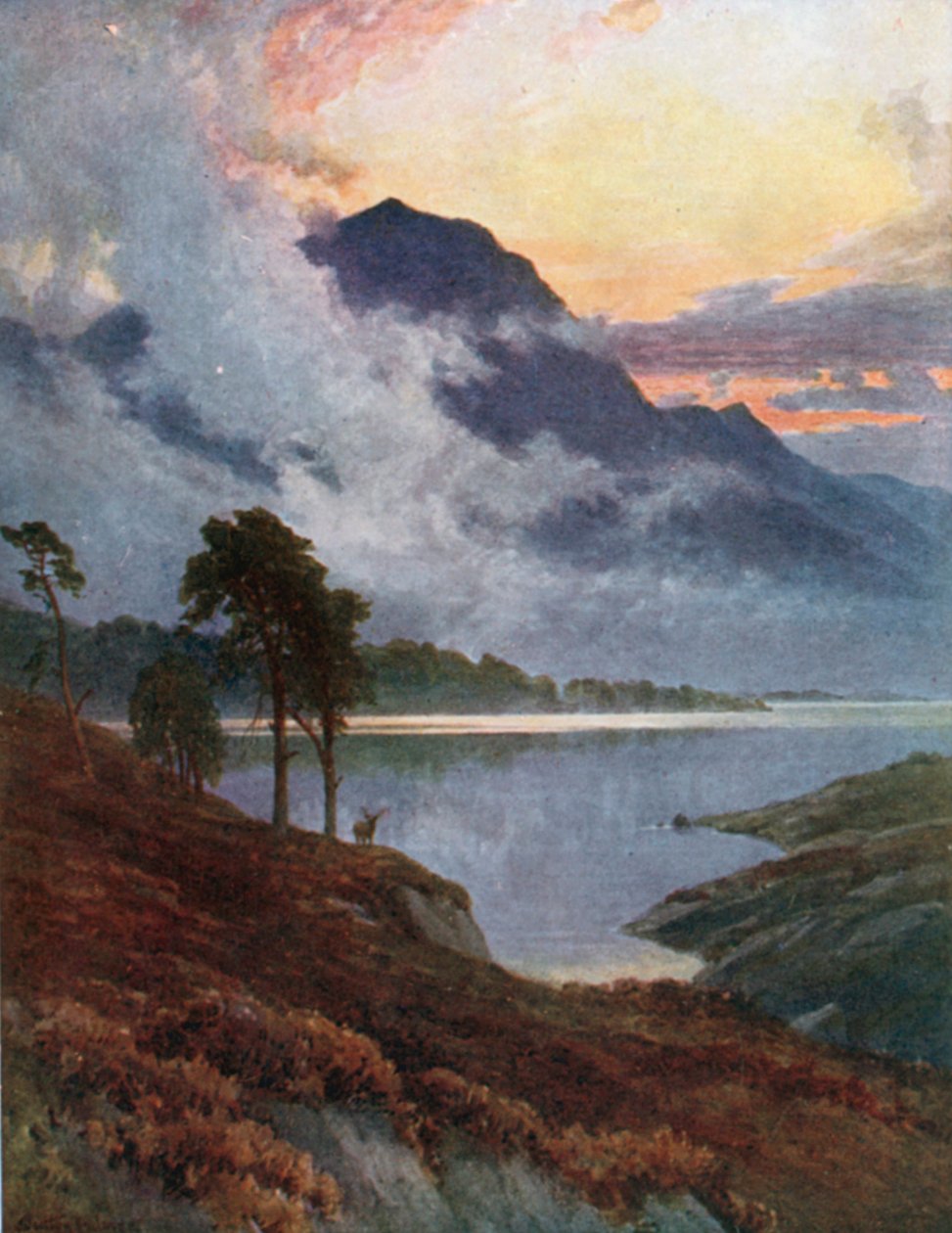 A Highland View (färglitografi) av Henry Sutton Palmer