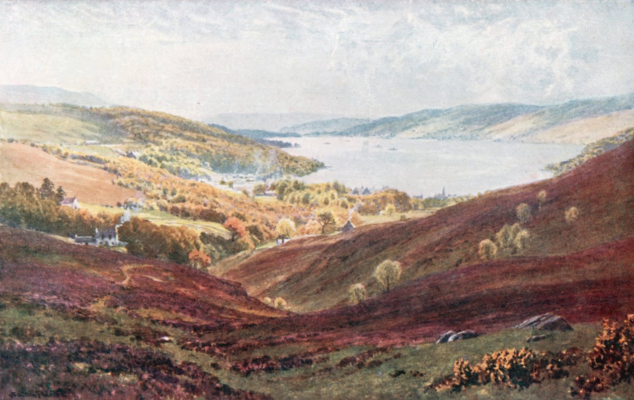 Garelochhead, Dumbarronshire (färglitografi) av Henry Sutton Palmer